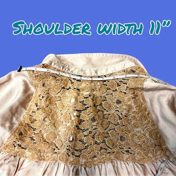 🎉HP🎉 NWT Urban Outfitters Callie Lace Blouse in Cream. Size Small 🌺 - Picture 8 of 13